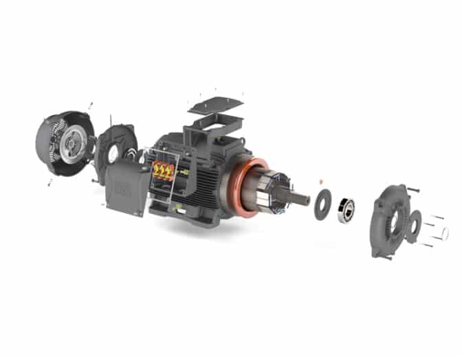 The parts driving WEG’s W23 Sync+ motor technology. Image: WEG.